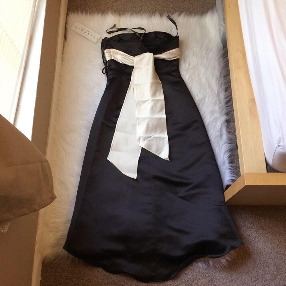 NWT Bill Levkoff Classics Satin Cocktail Gown-MA5 - Picture 8 of 8